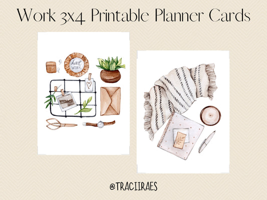 Printable 3x4 Planner Cards Office/Work