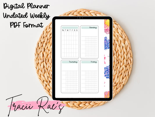 Digital Planner Weekly Undated