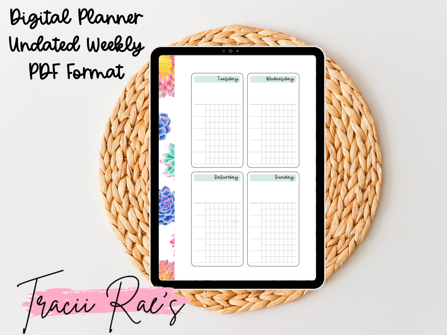 Digital Planner Weekly Undated