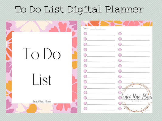 Digital Planner To Do List