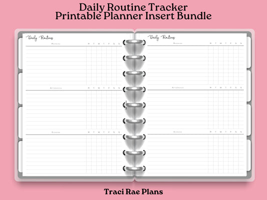 Printable Inserts - Daily Routine Tracker