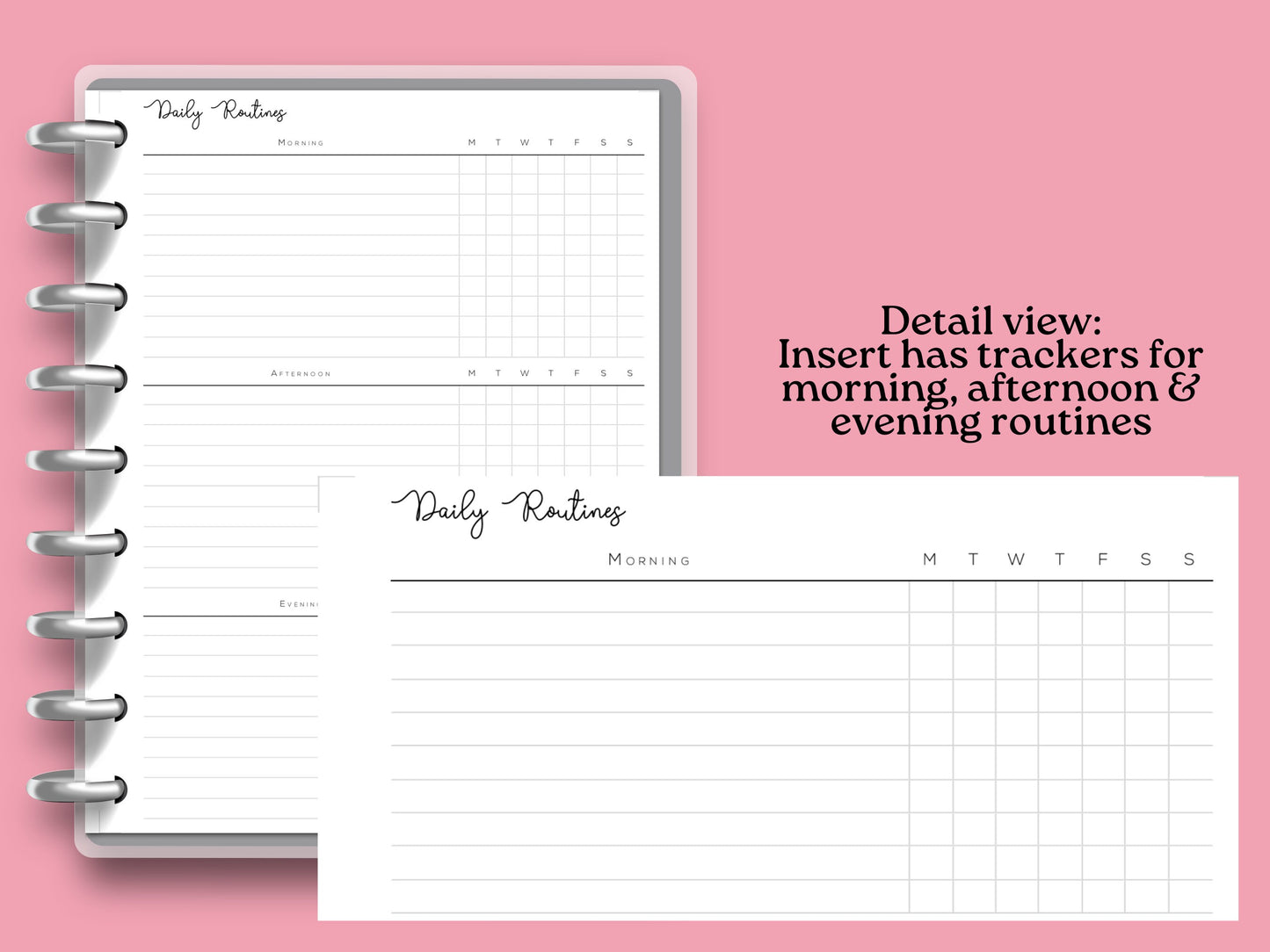 Printable Inserts - Daily Routine Tracker