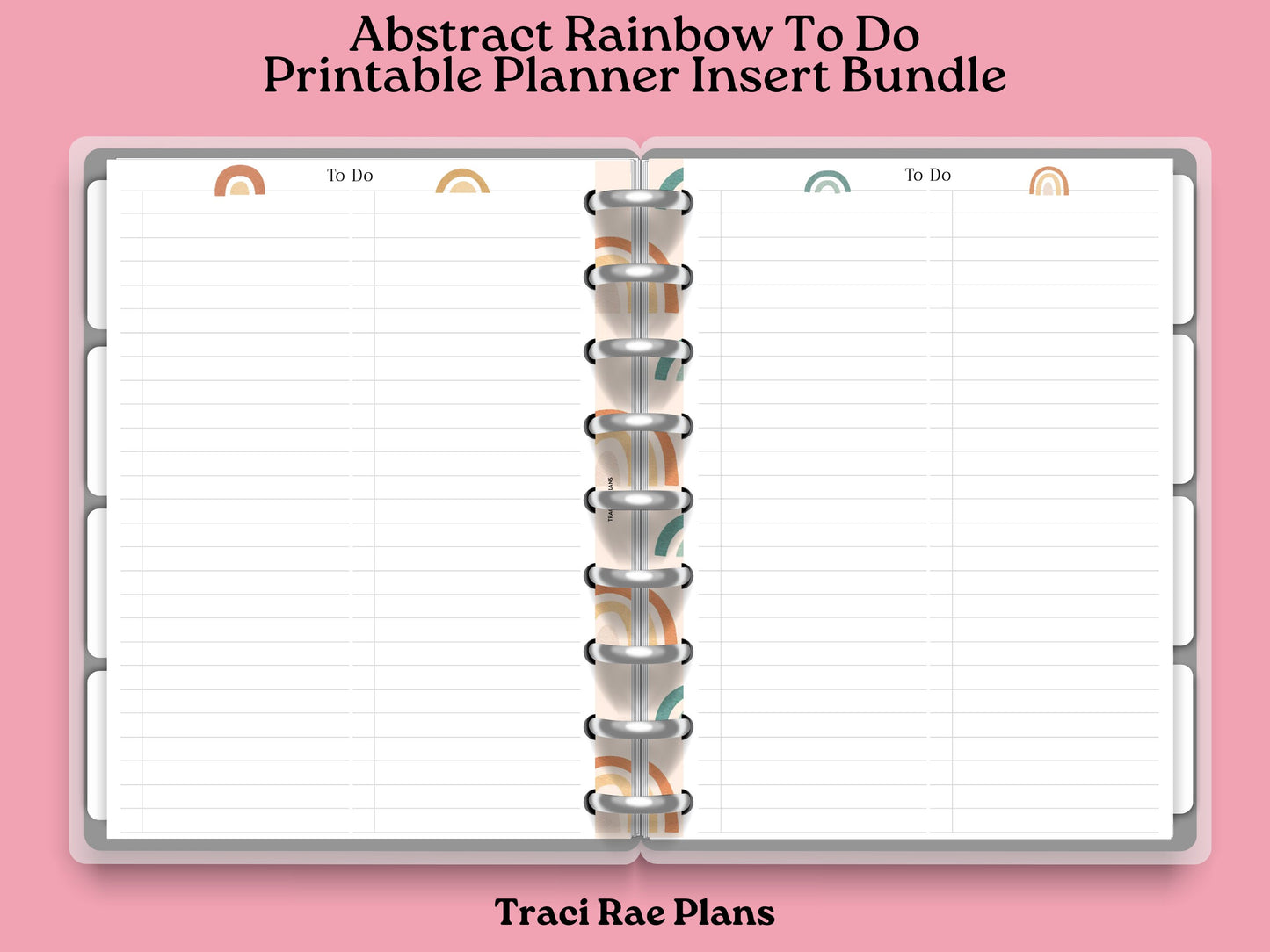 Printable Inserts - Abstract Rainbow To Do