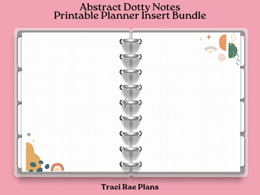 Printable Inserts - Abstract Dotty Notes