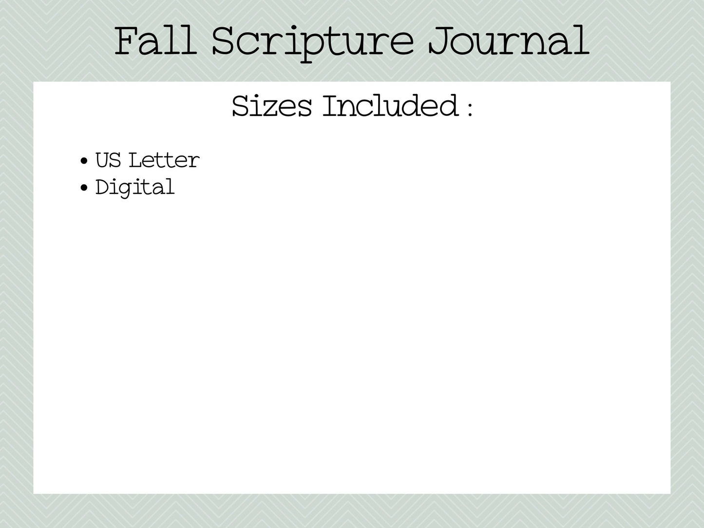 Printable Fall Scripture Journal US Letter & Digital