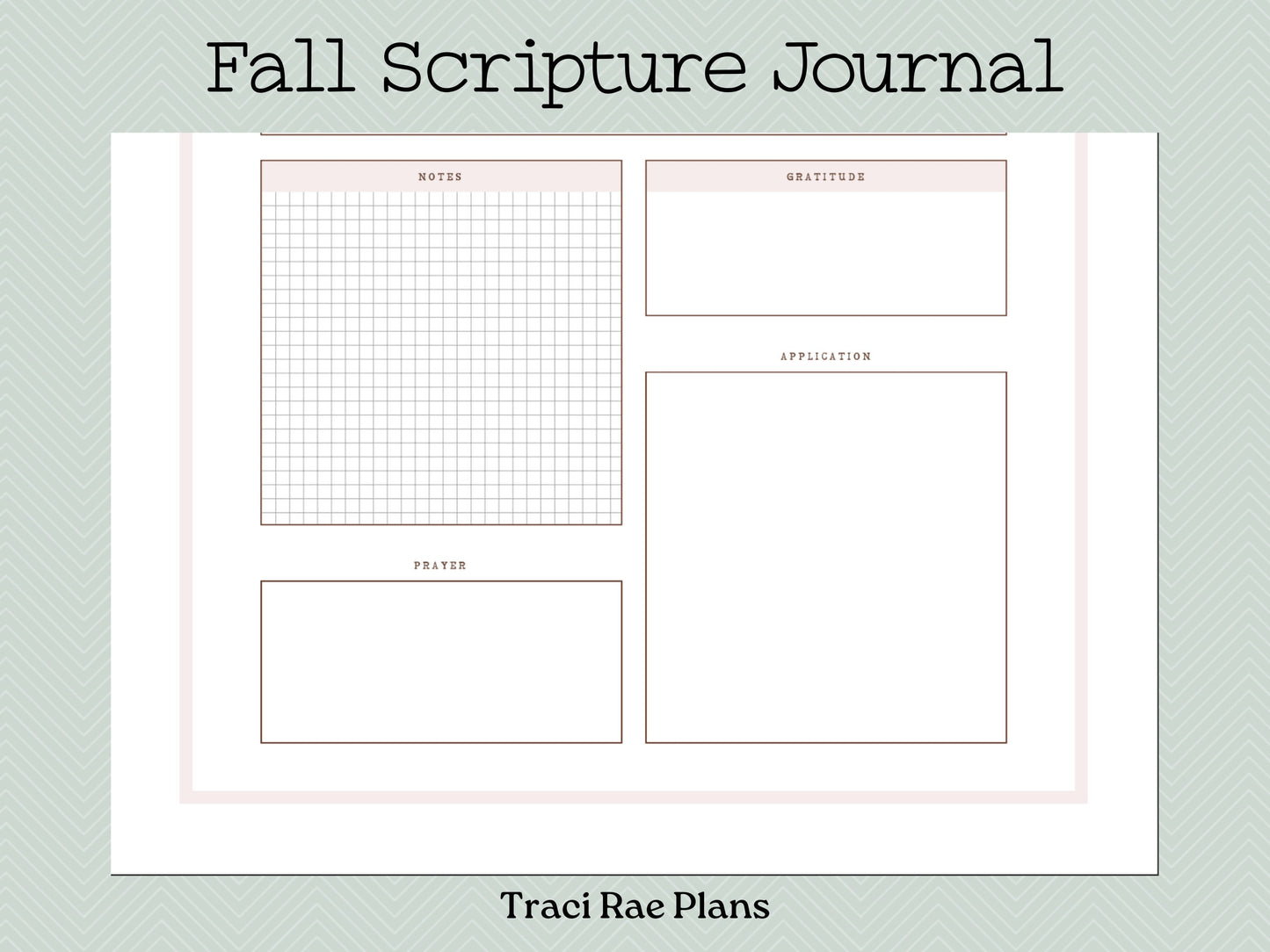 Printable Fall Scripture Journal US Letter & Digital