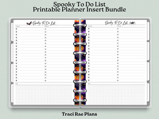 Printable Inserts - Spooky To Do List