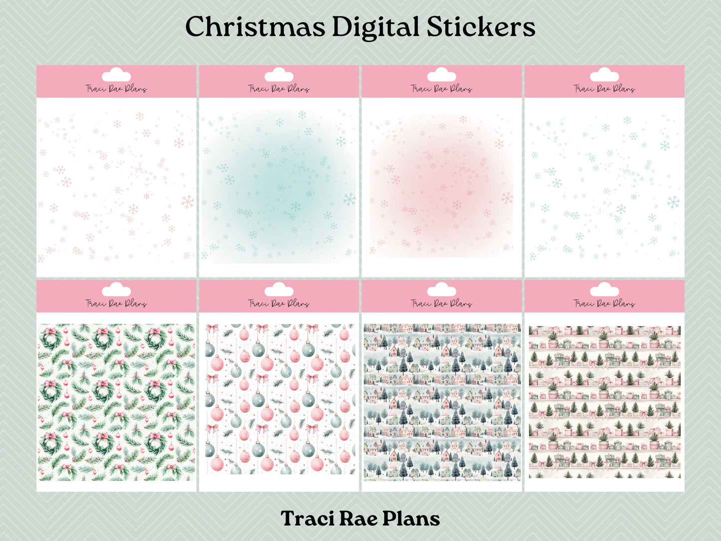 Christmas Pre-Cropped Digital Stickers