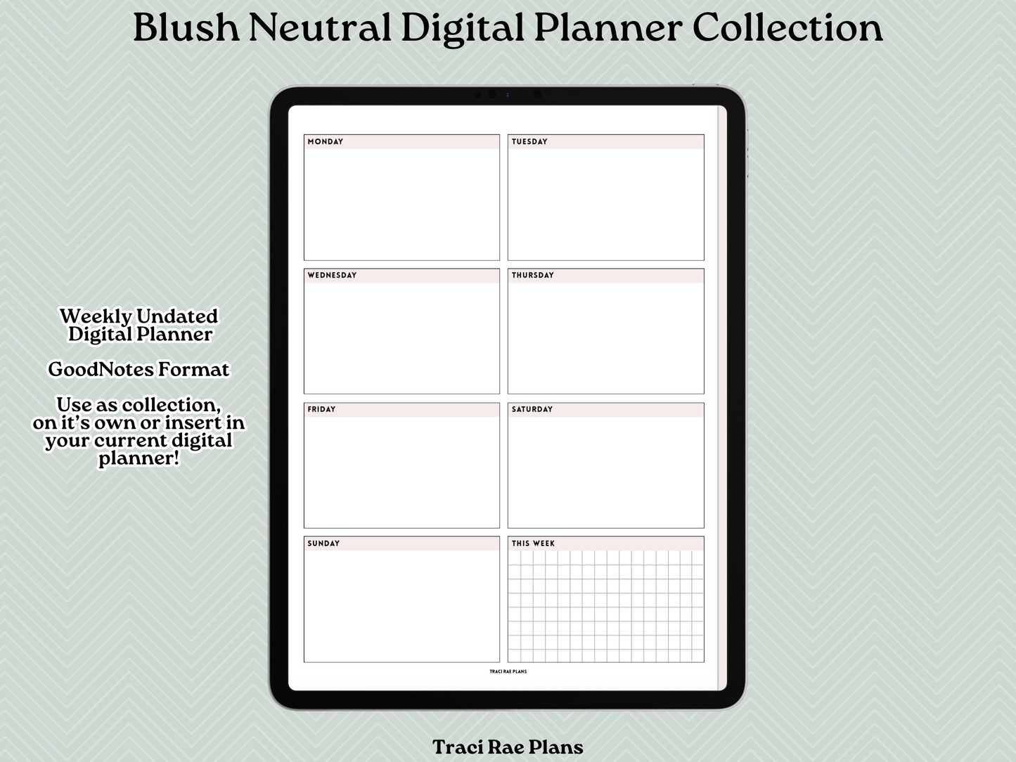 Blush Neutral Digital Planner Collection