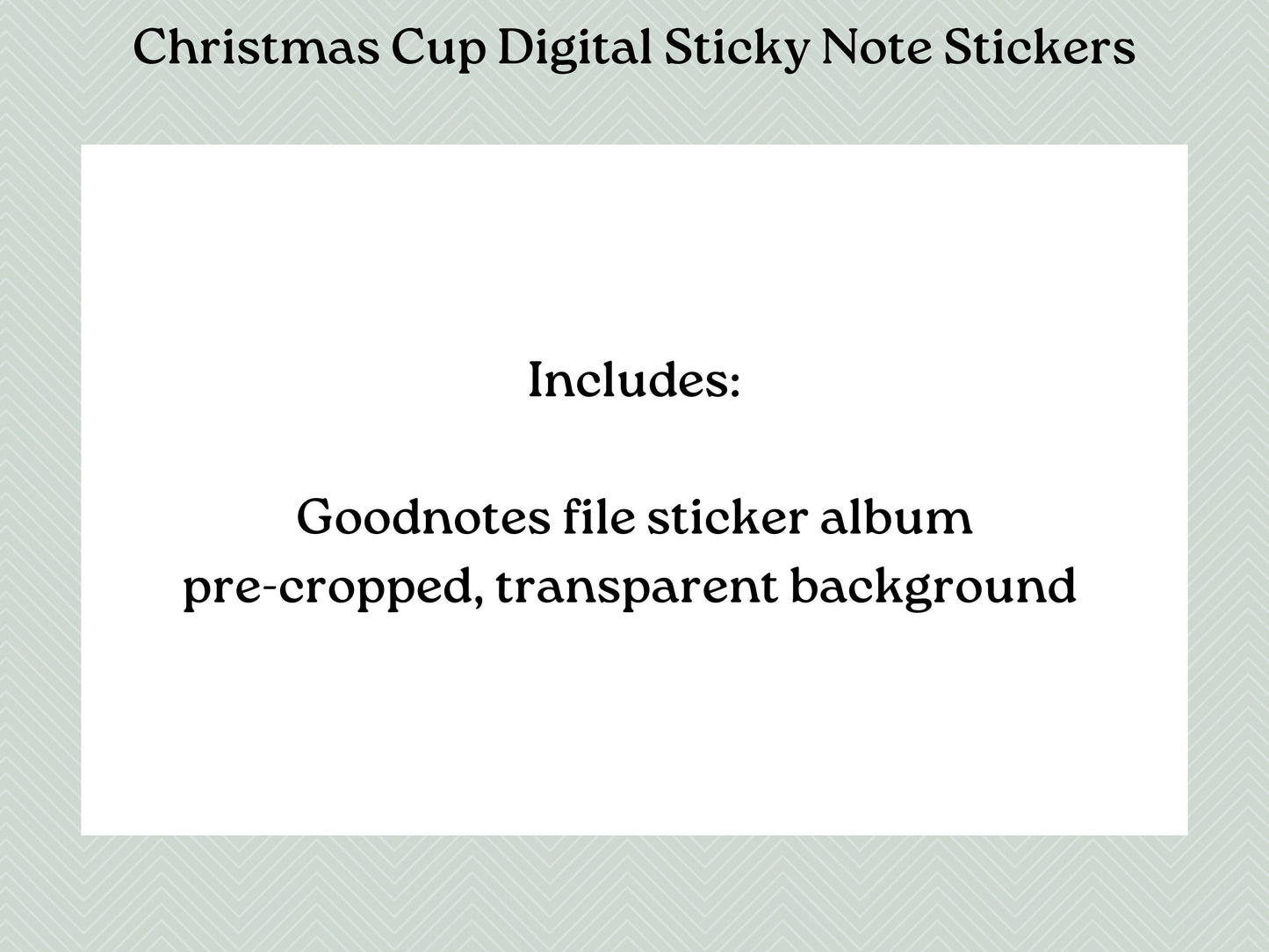 Christmas Cup Digital Sticky Notes Pre-Cropped Digital Stickers