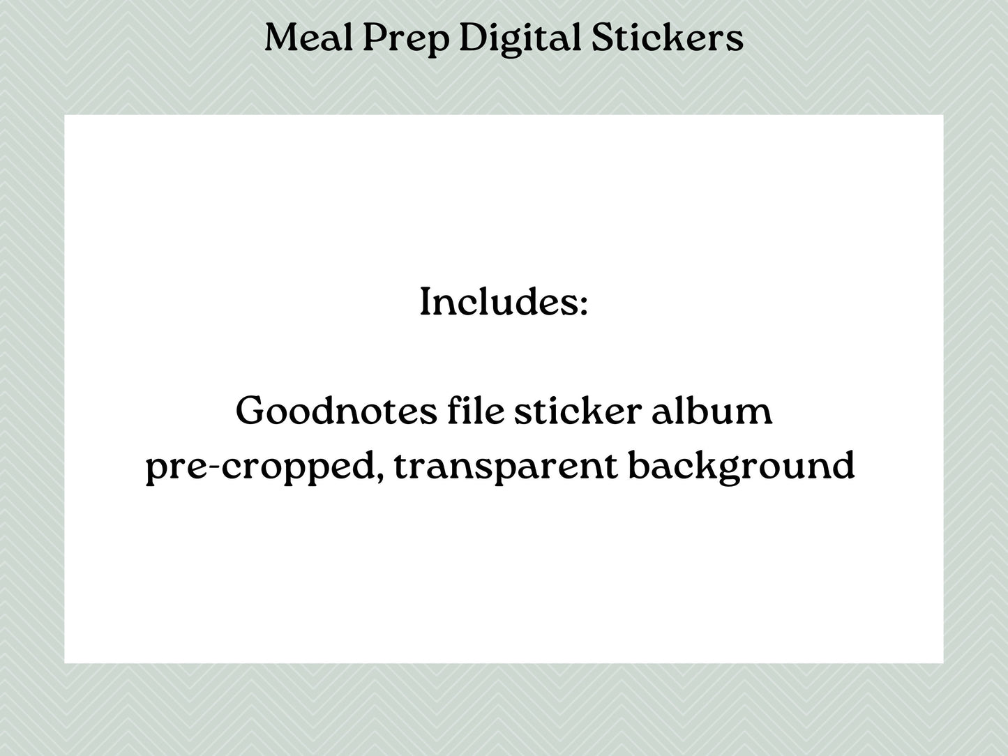 Meal Prep Pre-Cropped Digital Stickers