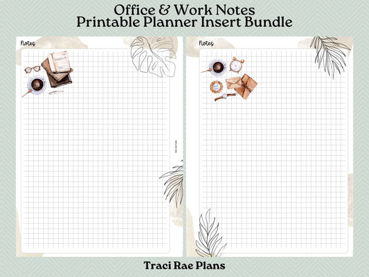 Printable Inserts - Office & Work Notes