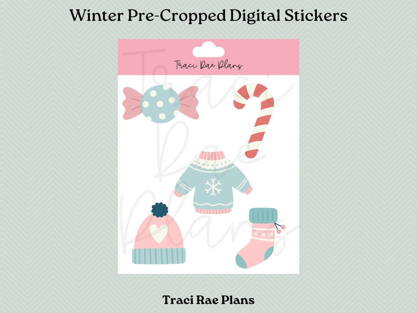 Winter Pre-Cropped Digital Stickers