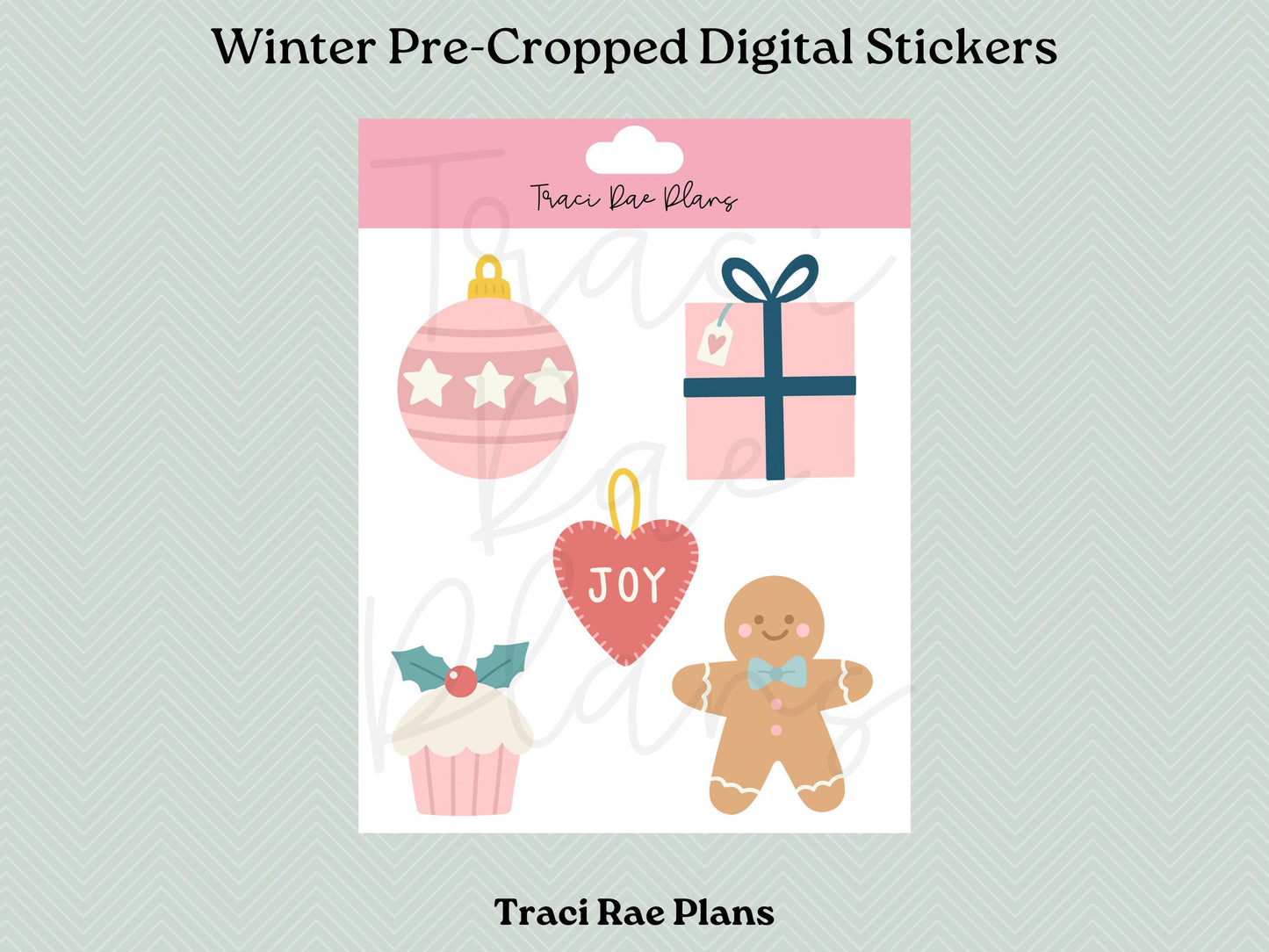 Winter Pre-Cropped Digital Stickers