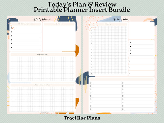 Printable Inserts - Today's Plans & Review