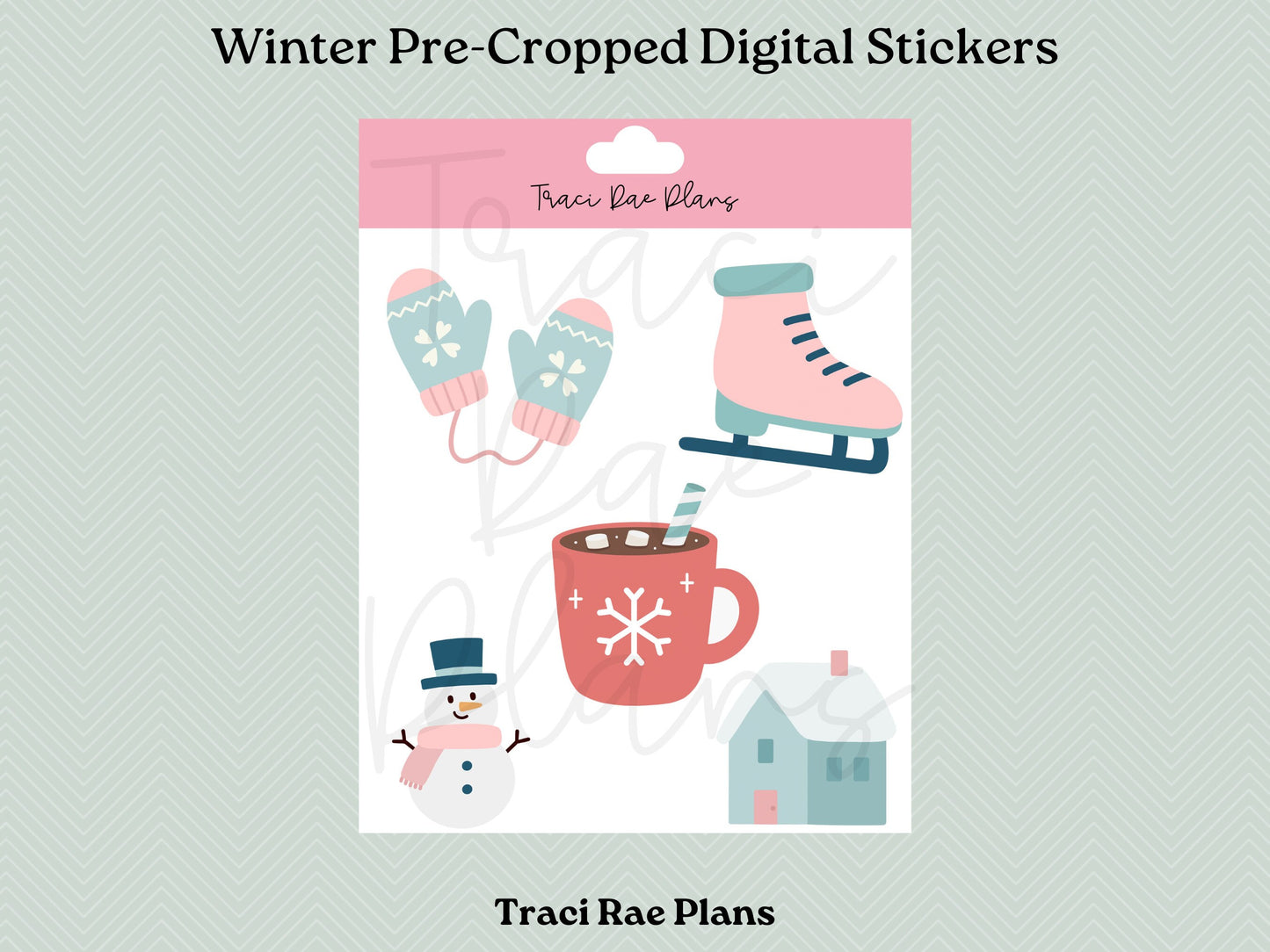 Winter Pre-Cropped Digital Stickers