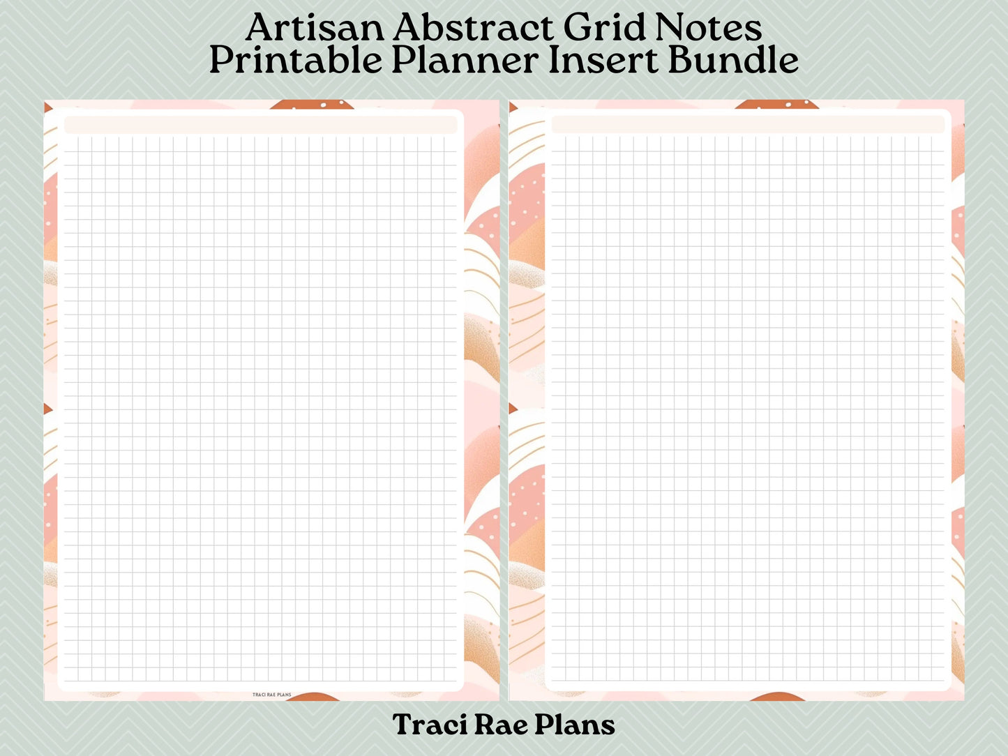 Printable Inserts - Artisan Abstract Grid Notes