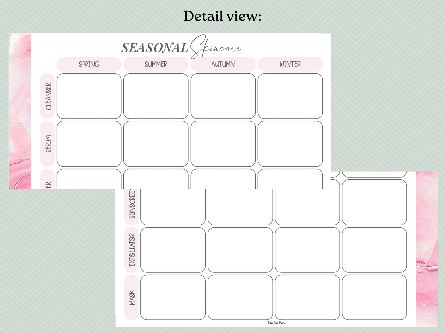 Printable Inserts - Seasonal Skincare Tracker