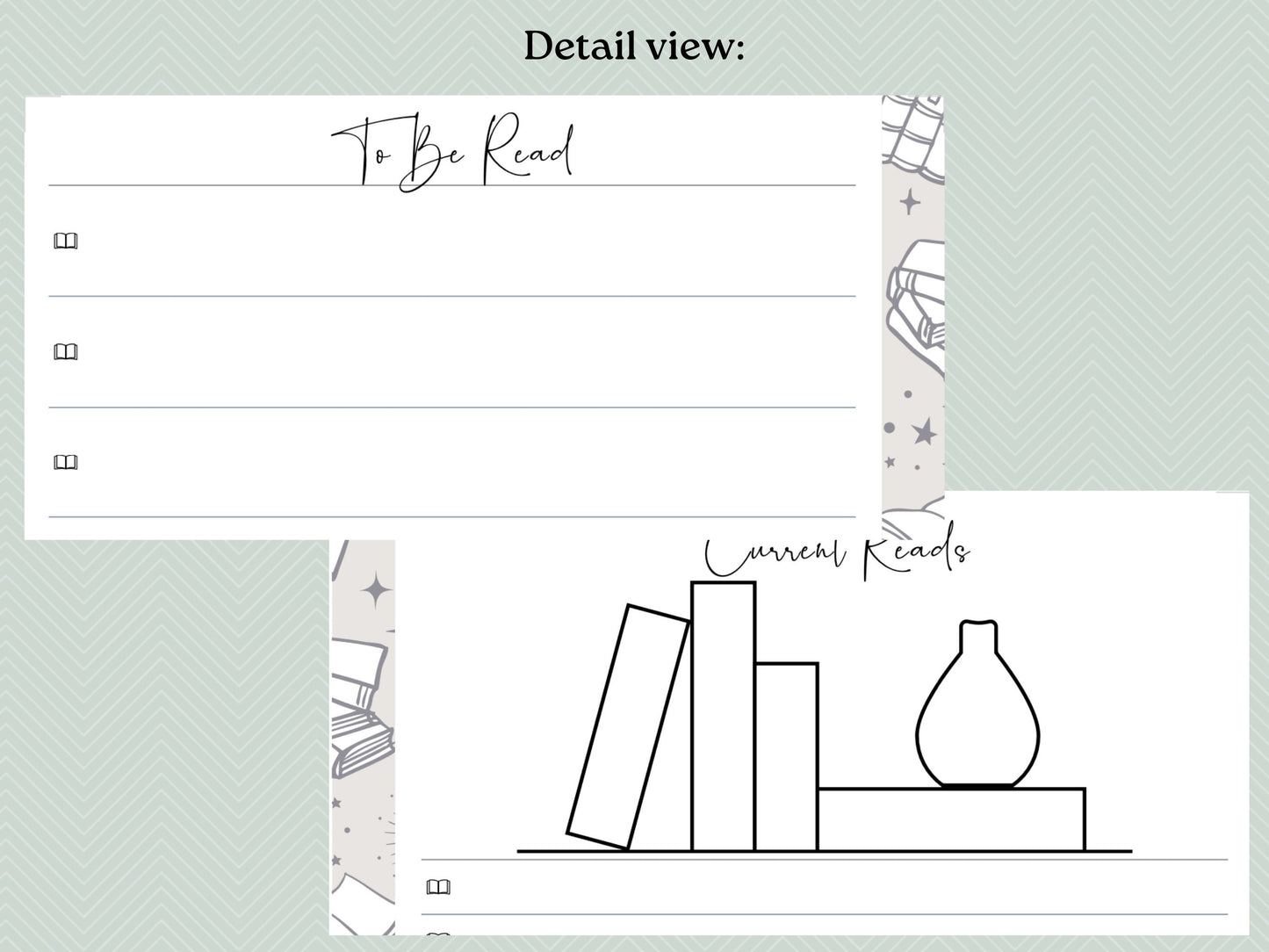 Printable Inserts - Reading Log