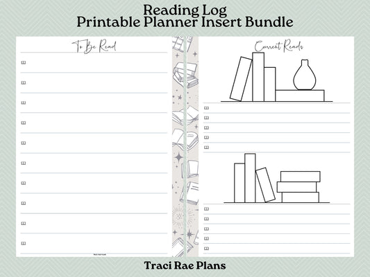 Printable Inserts - Reading Log