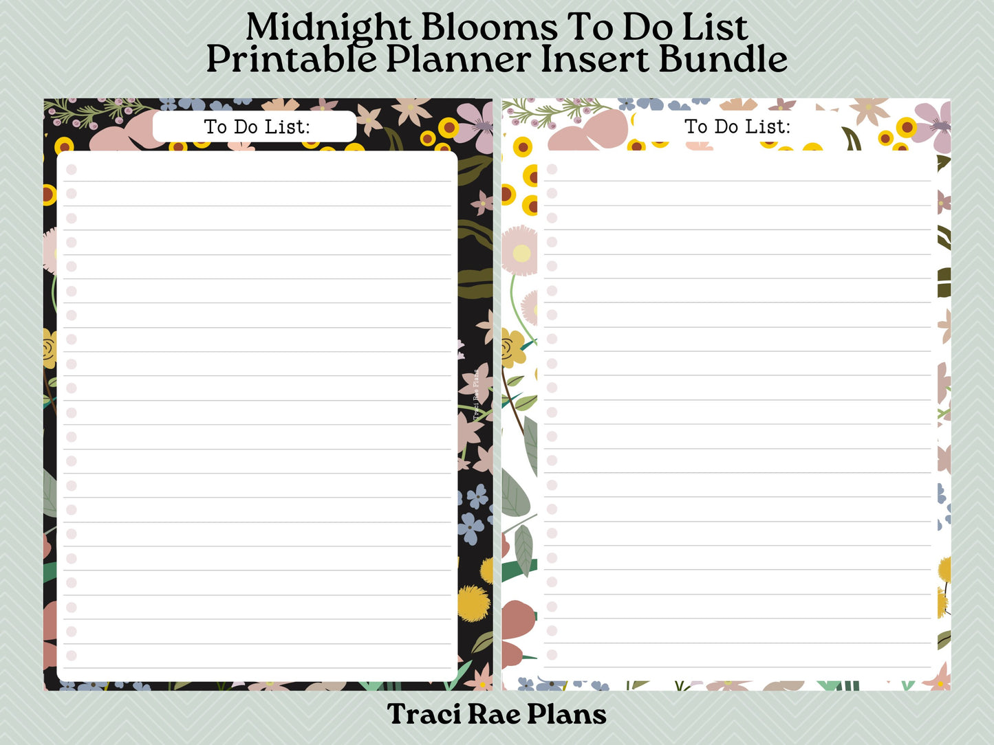 Printable Inserts - Midnight Blooms To Do List