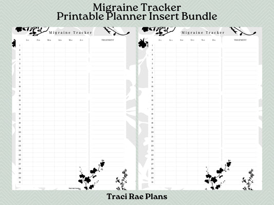 Printable Inserts - Migraine Tracker