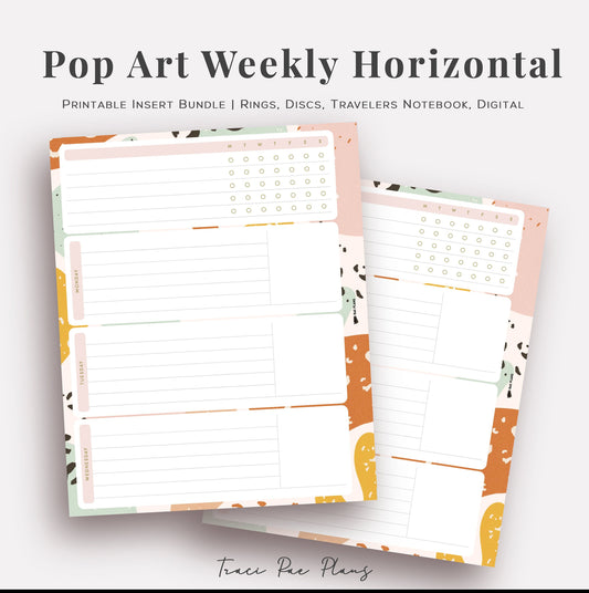 Printable Inserts - Pop Art Weekly Horizontal