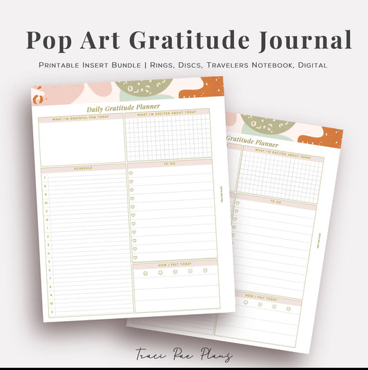 Printable Inserts - Pop Art Gratitude Journal