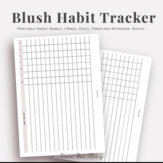 Printable Inserts - Blush Habit Tracker