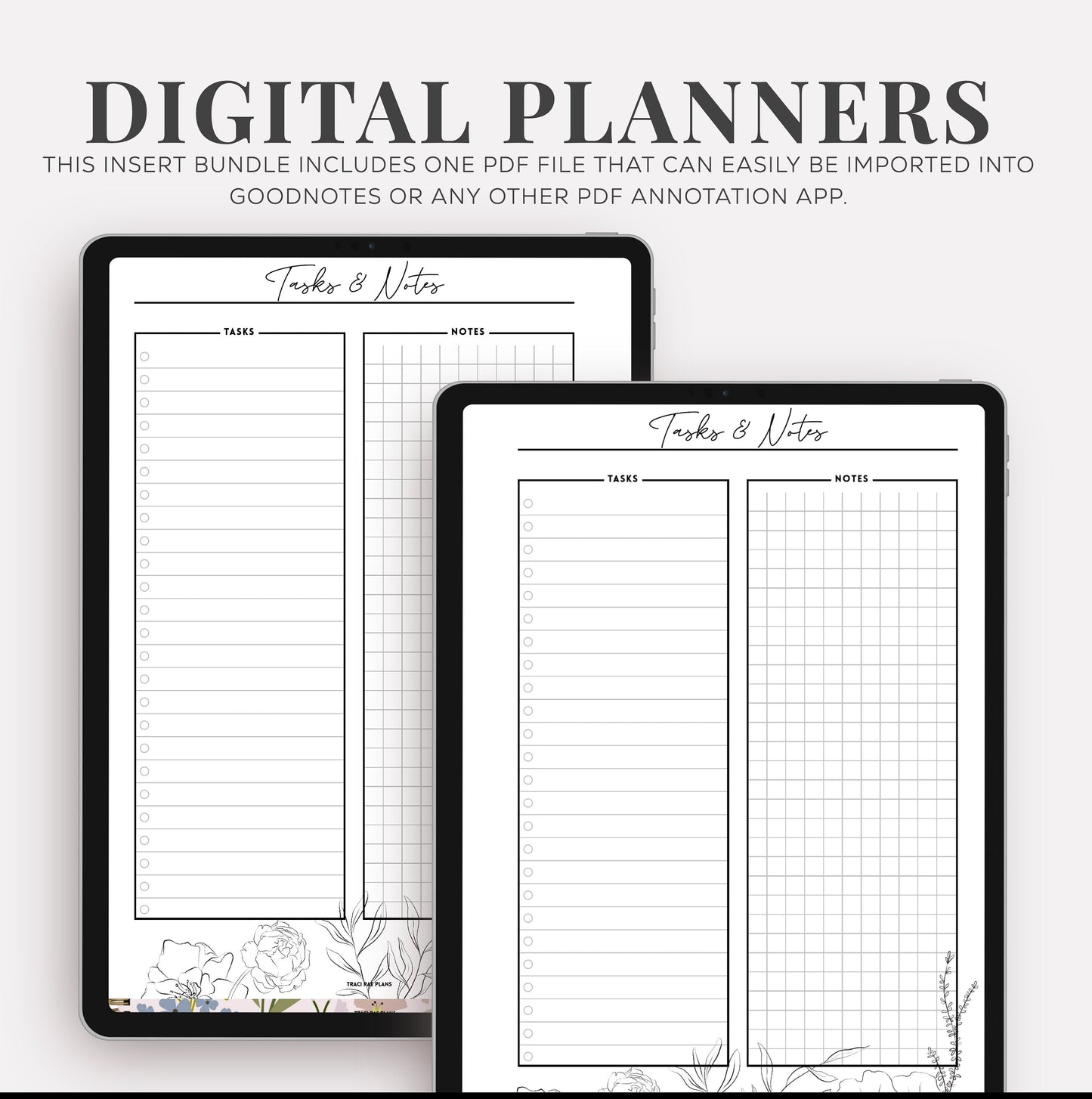 Printable Inserts - Tasks & Notes