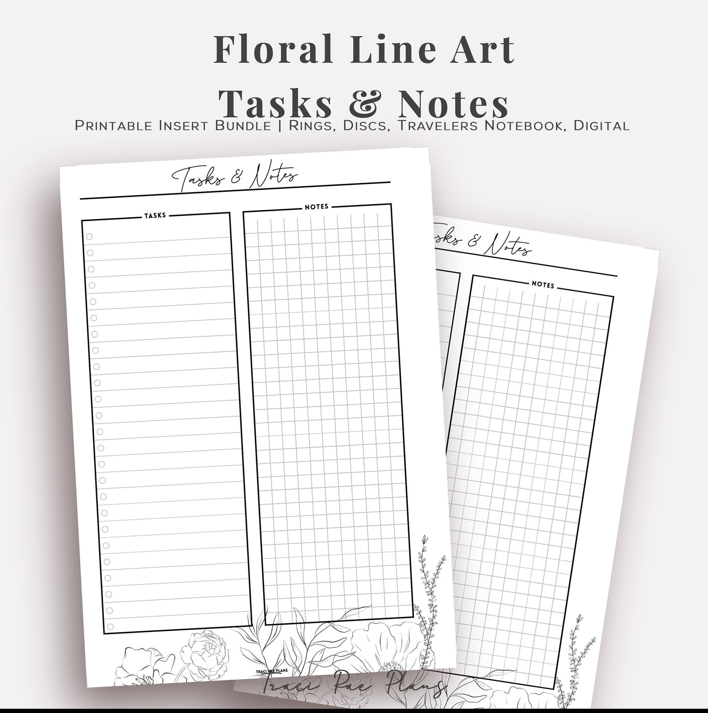 Printable Inserts - Tasks & Notes