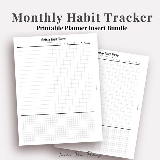 Habit Tracker Printable Inserts