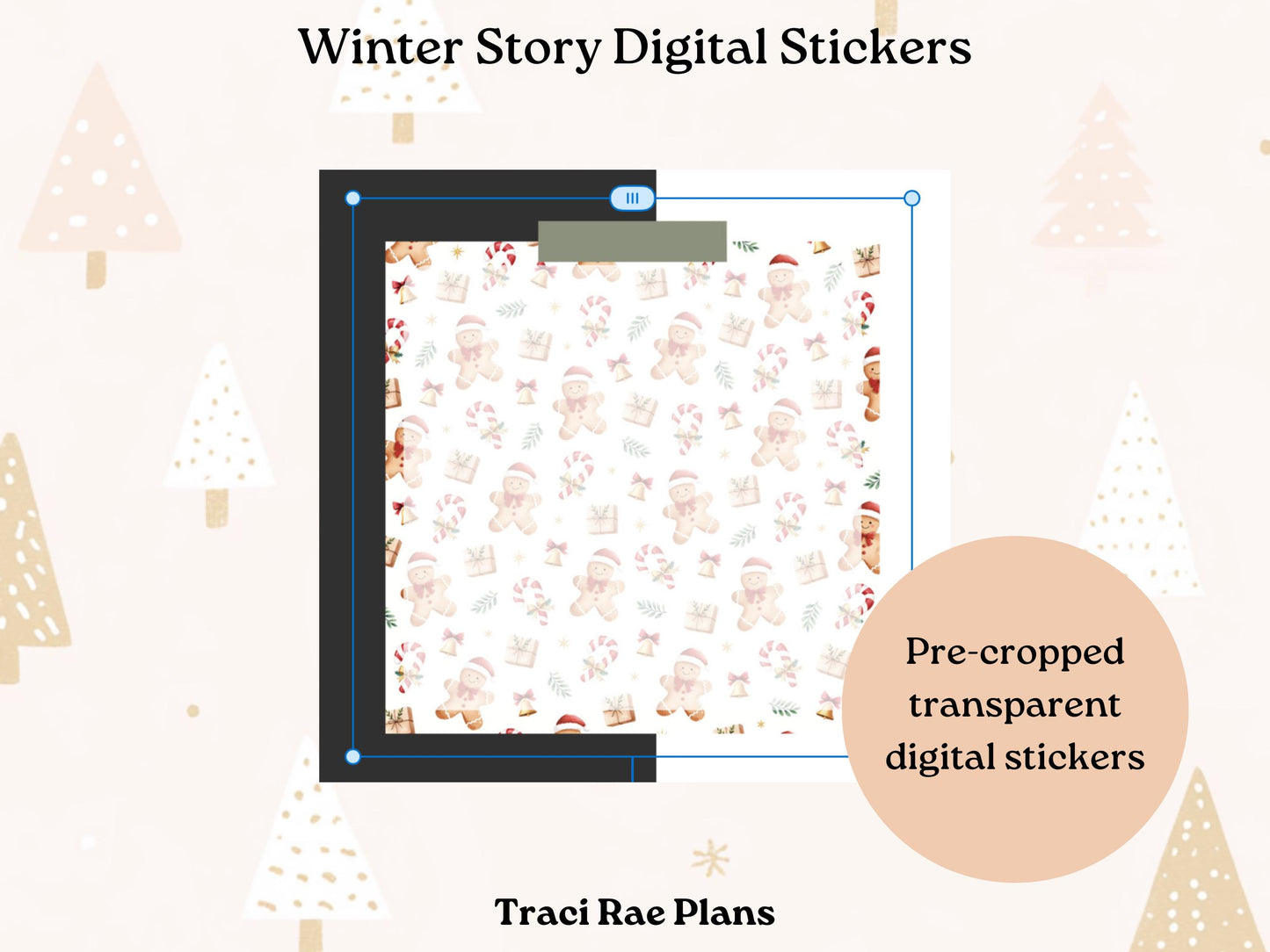 Winter Story Pre-Cropped Digital Stickers