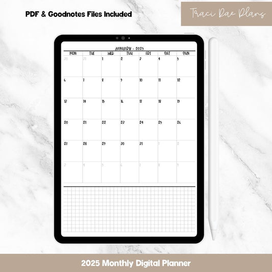 2025 Monday Start Digital Planner | PDF & Goodnotes